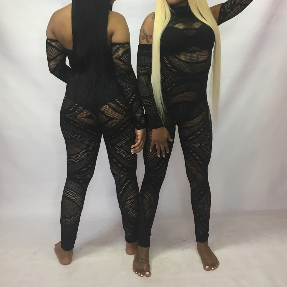 Lace black one piece